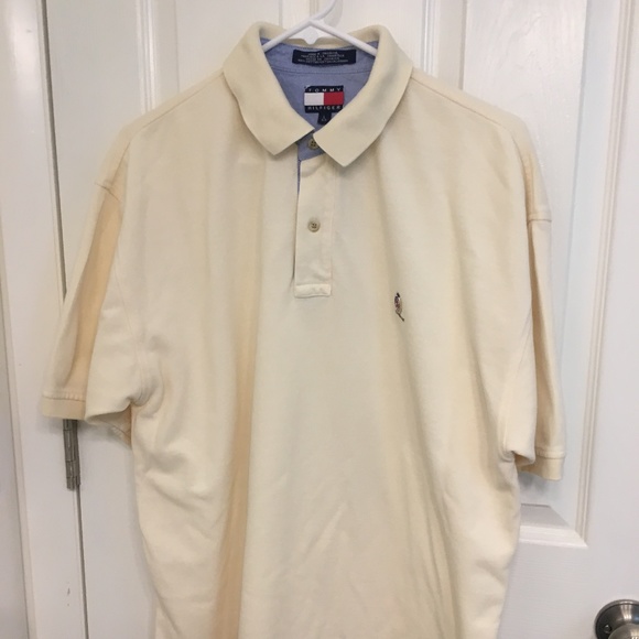 Tommy Hilfiger Pique Polo Shirt in Cream L o - Picture 2 of 7
